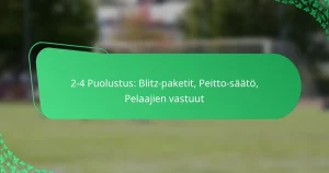 2-4 Puolustus: Blitz-paketit, Peitto-säätö, Pelaajien vastuut