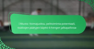 I Muoto: Voimajuoksu, pelitoiminta-potentiaali, tiukkojen päätyjen käyttö 6-hengen jalkapallossa