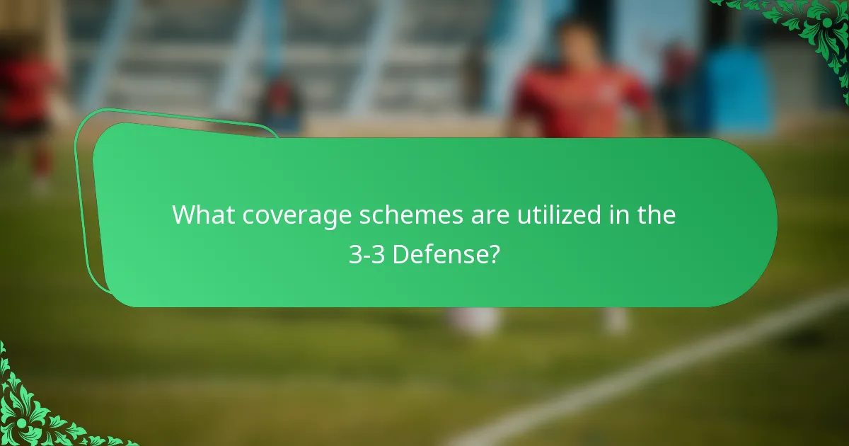 What coverage schemes are utilized in the 3-3 Defense?